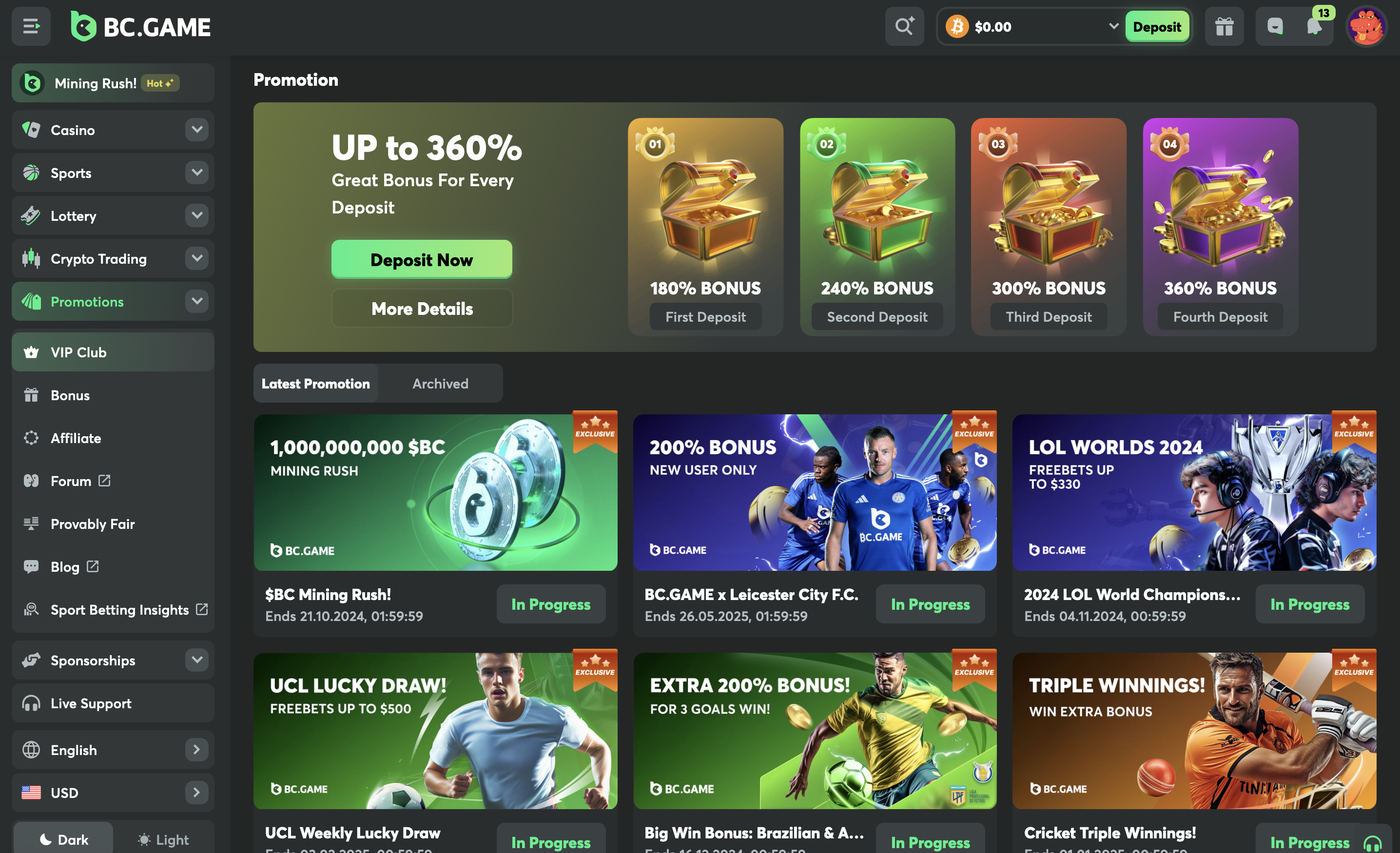 BC Game Bonus Code with Free Spins and 5BTC Deposit Bonus valid for October 2024